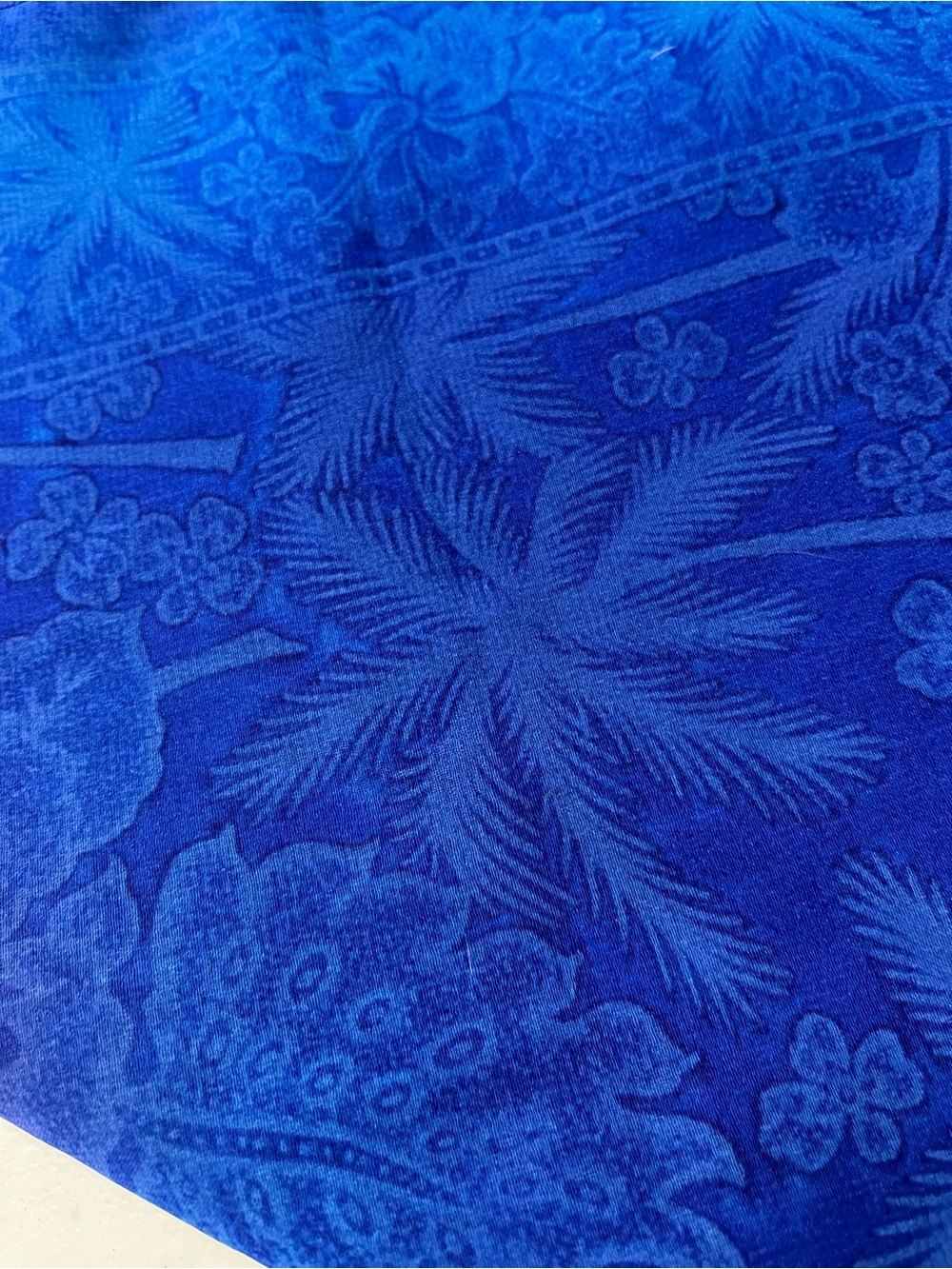 Rima Blue Tropical Palm Print Beach Sarong
